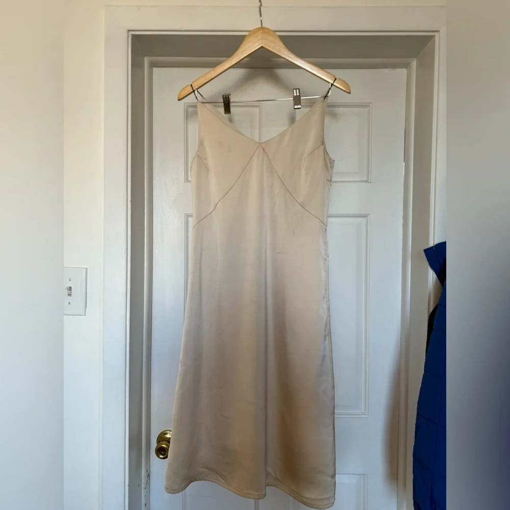 the row cream dress THE ROW Doa Ribbed Cashmere Dress in Cream Size Small S
